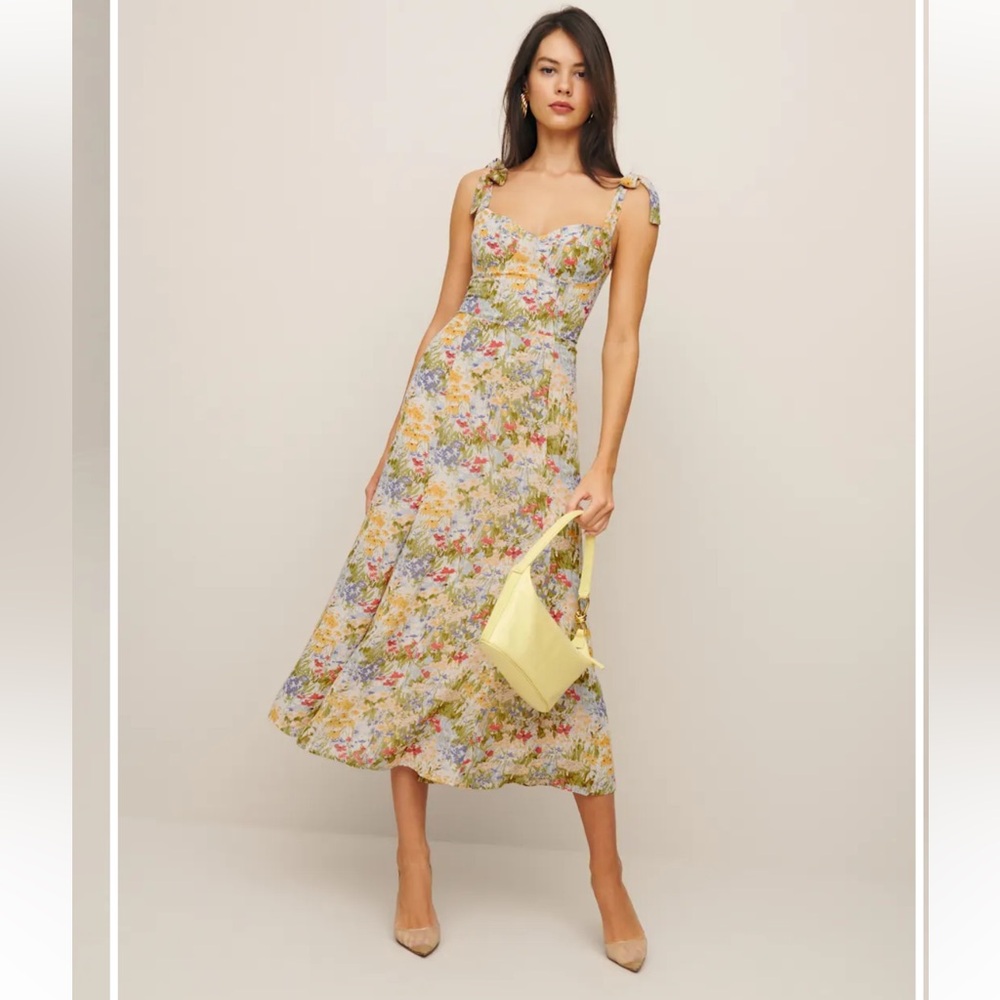 Reformation Multicolor Floral Midi Dress - Picture 4 of 5